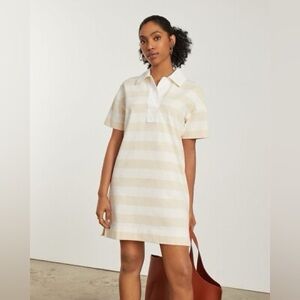 Everlane The Organic Cotton Polo Dress in Beech/Bone